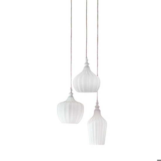 Gea luce lampadario cucina cleofe bianco 3 luci