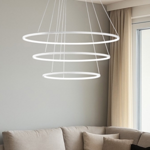 Gea luce erika lampadario moderno led 128w 3000k per salotto