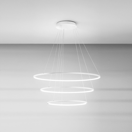 Gea luce erika lampadario moderno led 128w 3000k per salotto