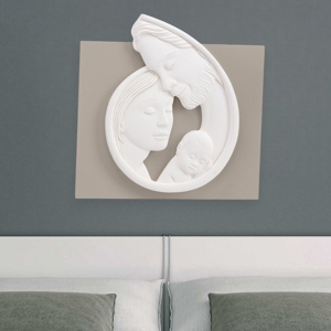 Capezzale famiglia moderna tortora 38x38 cm