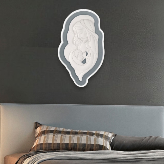 Quadro sacra famiglia capezzale moderno grigio bongelli preziosi