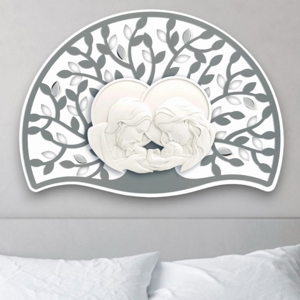 Capezzale moderno grigio sacra famiglia 90x65 bongelli preziosi