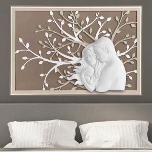 Quadro capezzale 70x48 moderno sacra famiglia bongelli preziosi