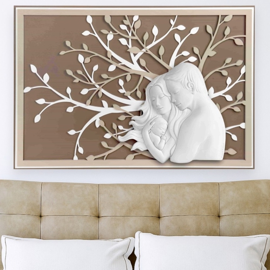 Capezzale sacra famiglia 105x72 moderno nocciola bongelli