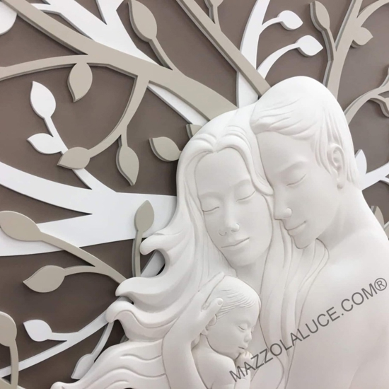 Capezzale sacra famiglia 105x72 moderno nocciola bongelli