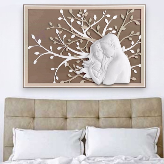 Capezzale sacra famiglia 105x72 moderno nocciola bongelli