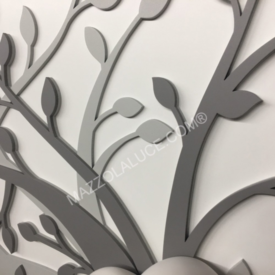 Sacra famiglia capezzale 70x48 grigio capoletto albero della vita
