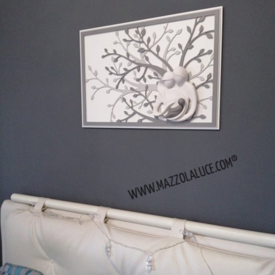 Bongelli preziosi capoletto moderno sacra famiglia 105x72 capezzale grigio