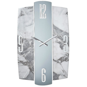 Orologio saturno per parete 74cm effetto marmo specchio