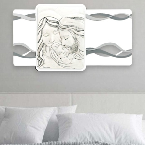 Capezzale moderno sacra famiglia grigio 70x34 bongelli preziosi