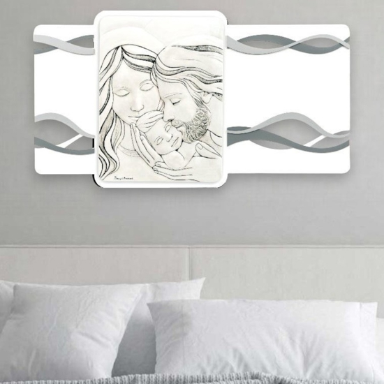 Capezzale moderno sacra famiglia grigio 70x34 bongelli preziosi