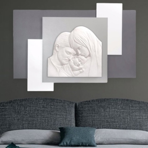 Capezzale moderno sacra famiglia grigio 100x57 bongelli preziosi