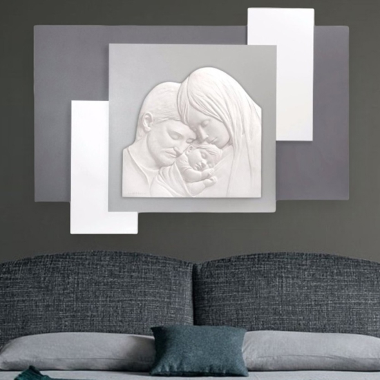 Capezzale moderno sacra famiglia grigio 100x57 bongelli preziosi
