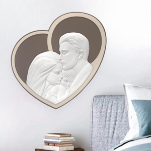 Capezzale moderno sacra famiglia cuore 60x72 nocciola bongelli preziosi