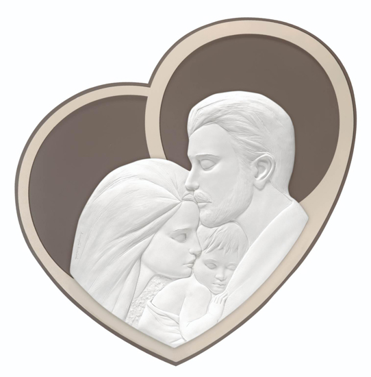 Capezzale moderno sacra famiglia cuore 60x72 nocciola bongelli preziosi