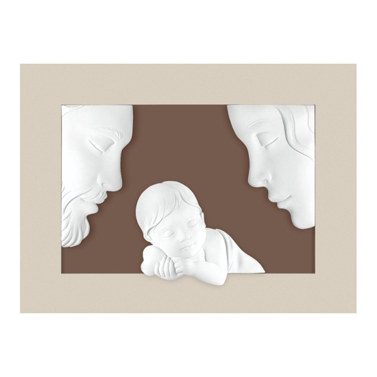 Capezzale bongelli preziosi moderno sacra famiglia nocciola 100x75