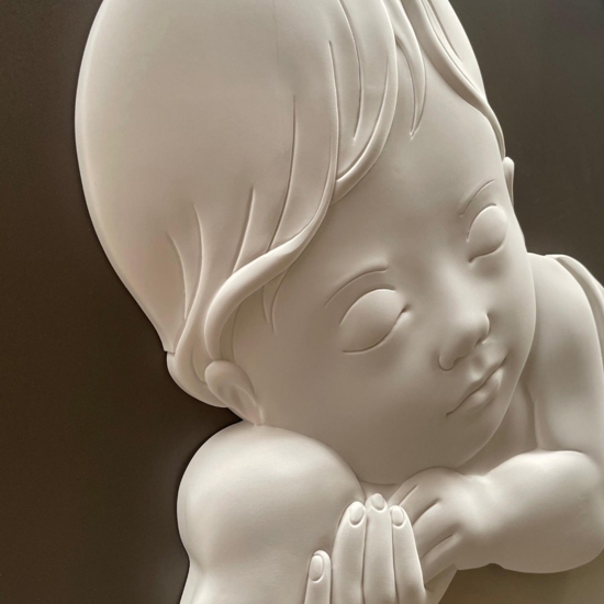 Capezzale bongelli preziosi moderno sacra famiglia nocciola 100x75