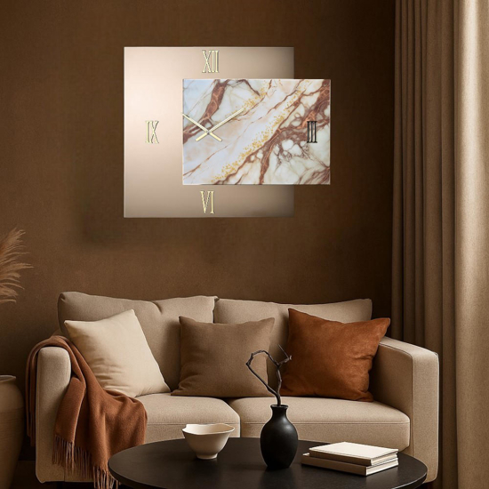 Orologio lux bronzo 97x80 per parete di grandi dimensioni
