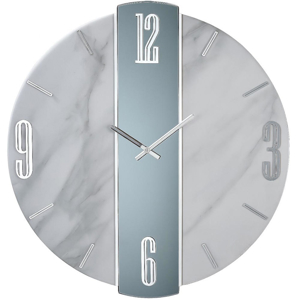 Orologio lola silver da parete 74cm effetto marmo specchio