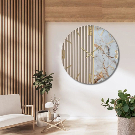 Grande orologio 80cm per parete di grandi dimensioni effetto marmo