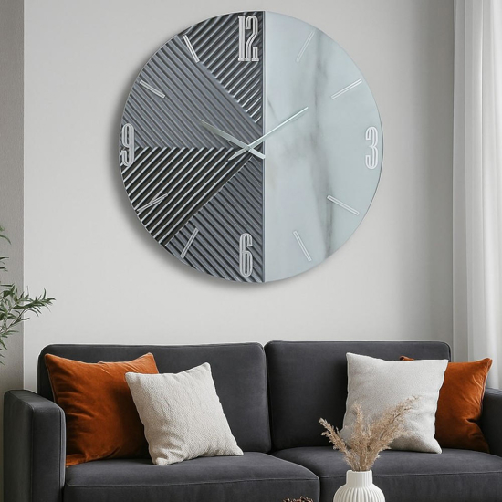 Grande orologio moderno da parete 80cm rotondo per soggiorno