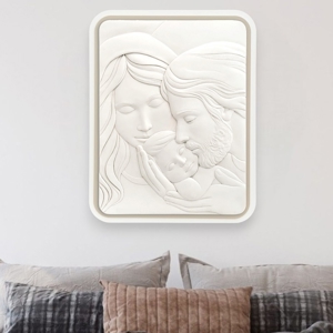 Capezzale capoletto sacra famiglia 30x38 nocciola bongelli preziosi