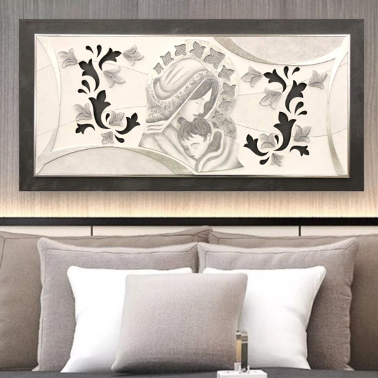 Quadro capezzale per camera da letto classica 120x60 antracite