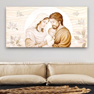 Capoletto cclassico 120x60 quadro capezzale sacra famiglia