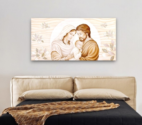 Capoletto cclassico 120x60 quadro capezzale sacra famiglia