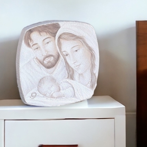 Capezzale da comodino 10x10cm sacra famiglia