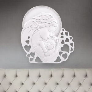 Capezzale quadretto 24x22 cm cuore bianco bongelli preziosi