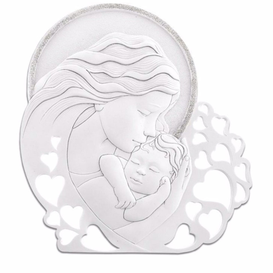 Capezzale quadretto 24x22 cm cuore bianco bongelli preziosi