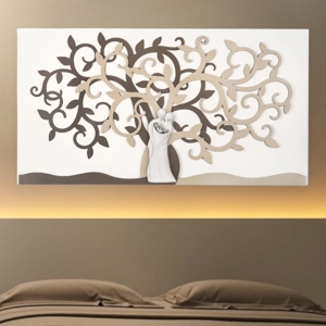 Quadro capezzale bongelli preziosi 80x43 sacra famiglia nocciola