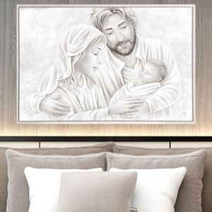 Capezzale sacra famiglia 90x60 quadro per camera da letto