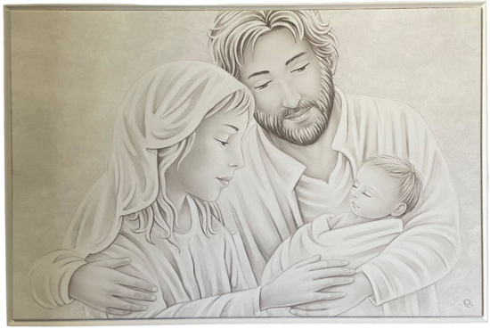 Capezzale sacra famiglia 90x60 quadro per camera da letto