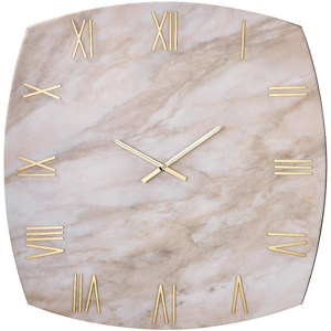 Orologio effetto marmo da parete 90cm numeri e lancette in oro