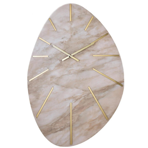 Orologio da parete 110x72 cm effetto marmo beige