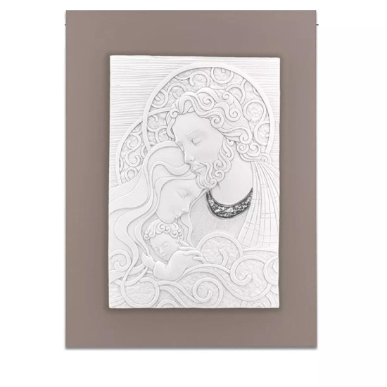 Capezzale capoletto 30x40 sacra famiglia tortora bongelli preziosi