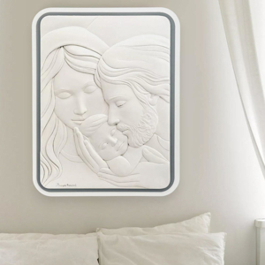 Capezzale moderno sacra famiglia 45x58 grigio bongelli preziosi