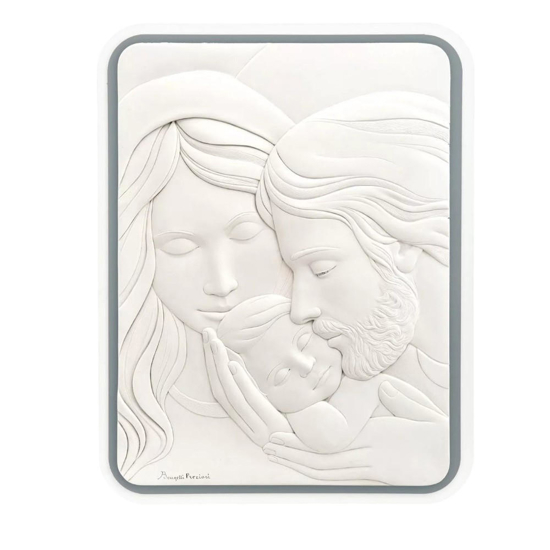 Capezzale moderno sacra famiglia 45x58 grigio bongelli preziosi