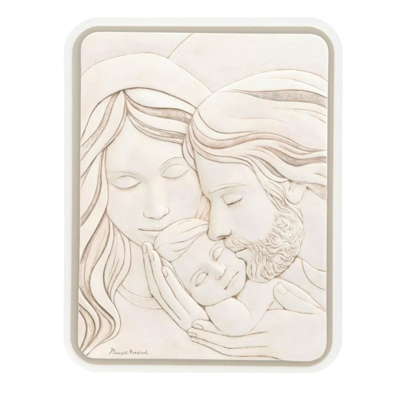 Capezzale moderno 30x38 sacra famiglia nocciola bongelli preziosi