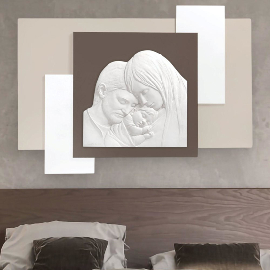 Capezzale moderno 52x34 bongelli preziosi nocciola tortora