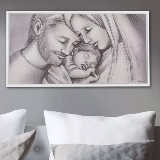 Quadro per camera da letto moderna sacra famiglia bongelli preziosi