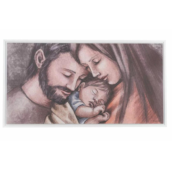 Quadro per camera da letto moderna 110x60 sacra famiglia bongelli preziosi