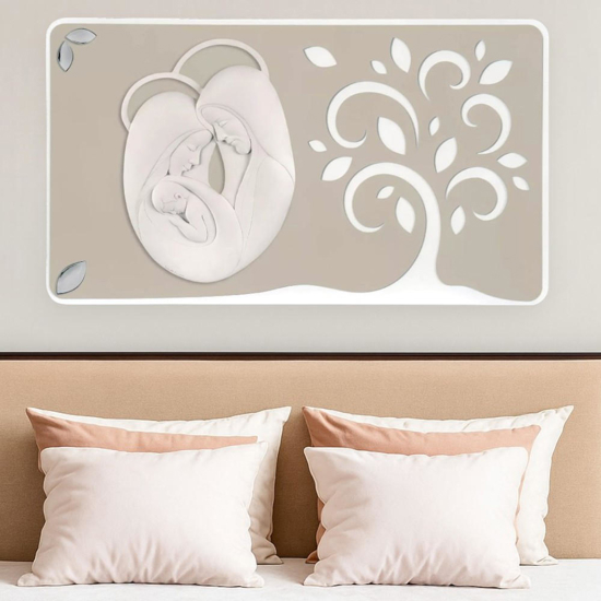 Bongelli preziosi capezzale capoletto 105x60 sacra famiglia nocciola