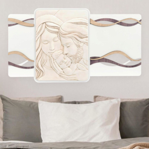 Bongelli preziosi capezzale sacra famiglia moderno70x34 rovere
