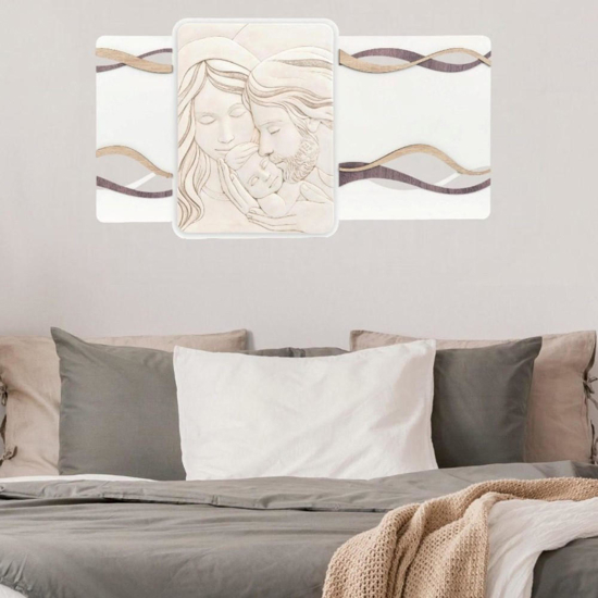 Bongelli preziosi capezzale sacra famiglia moderno70x34 rovere