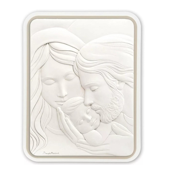 Capezzale capoletto sacra famiglia 45x58 nocciola bongelli preziosi
