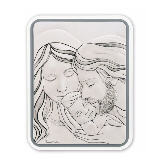 Capezzale sacra famiglia 45x48 grigio con contrasto bongelli preziosi