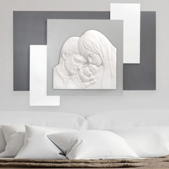 Quadro sacro per camera da letto 52x34 sacra famiglia